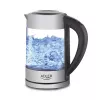 Electric kettle Adler AD 1247 1.7 L 2200 W Glass body Stainless steel elements Black