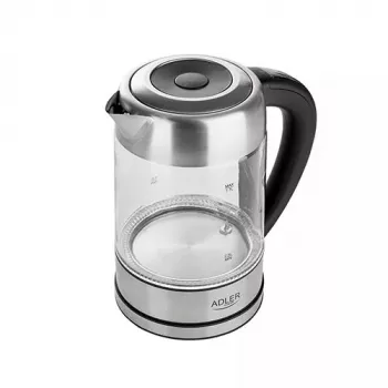 Electric kettle Adler AD 1247 1.7 L 2200 W Glass body Stainless steel elements Black