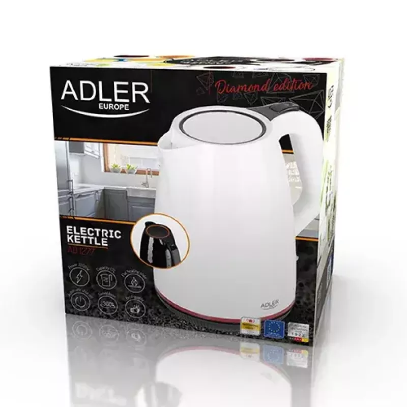 Electric kettle Adler AD 1277 1.7 L 2200 W White
