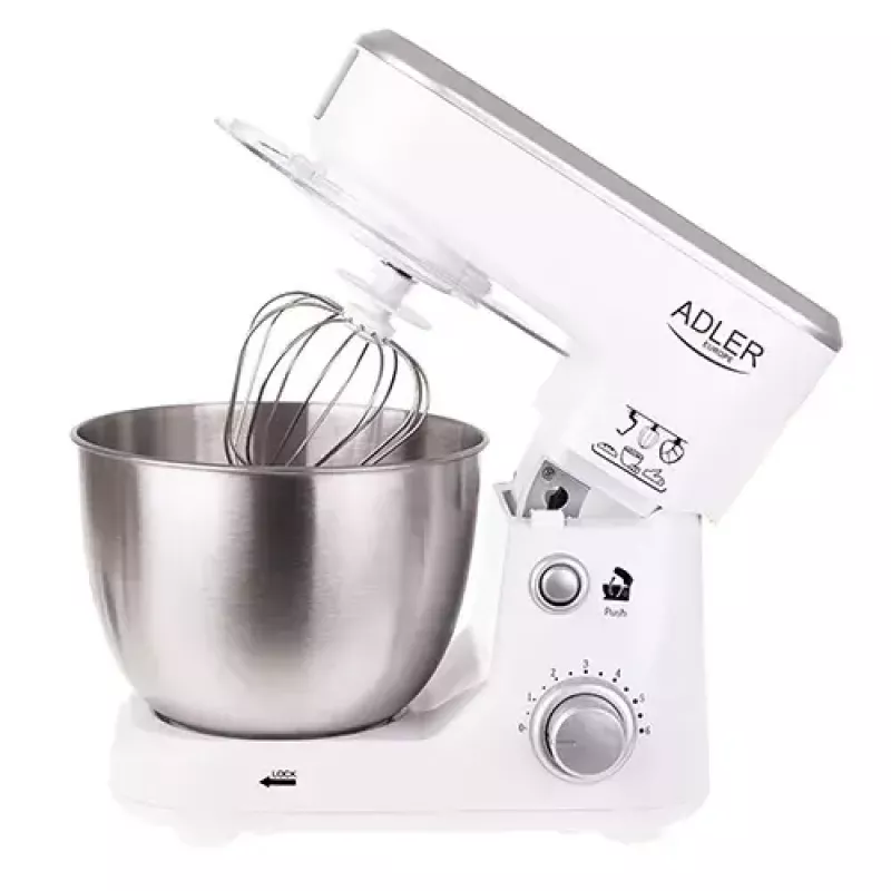 Food processor Adler AD 4216, 500 W, 4 L stainless-steel bowl, white