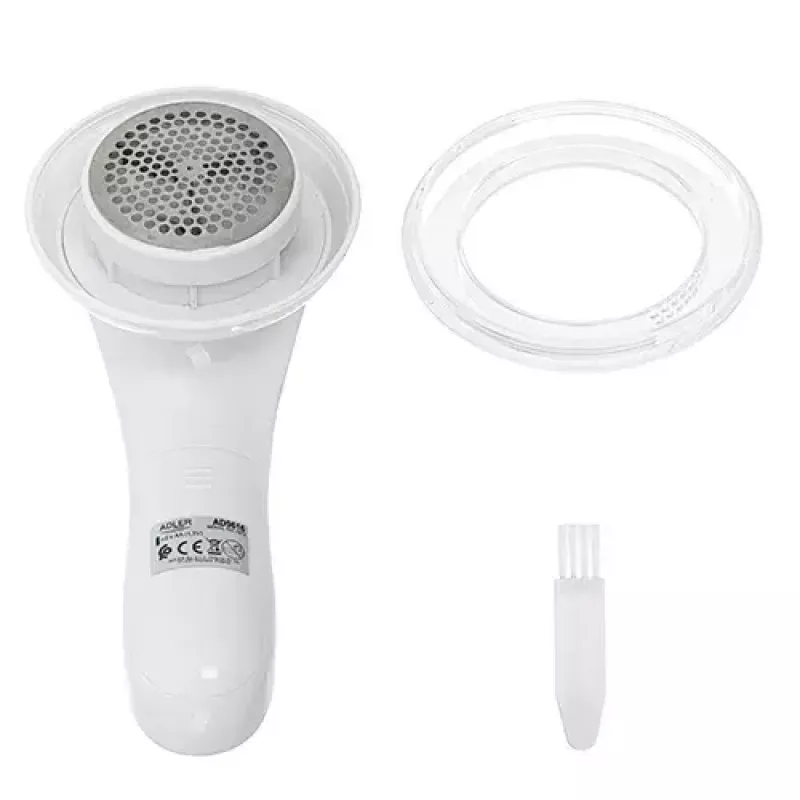 Lint remover Adler AD 9616 White Stainless steel Battery operated