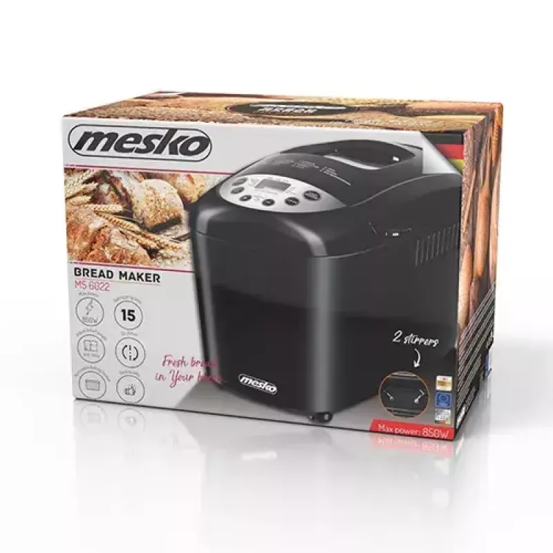Bread Maker Mesko Home MS 6022 850 W Black Digital Timer