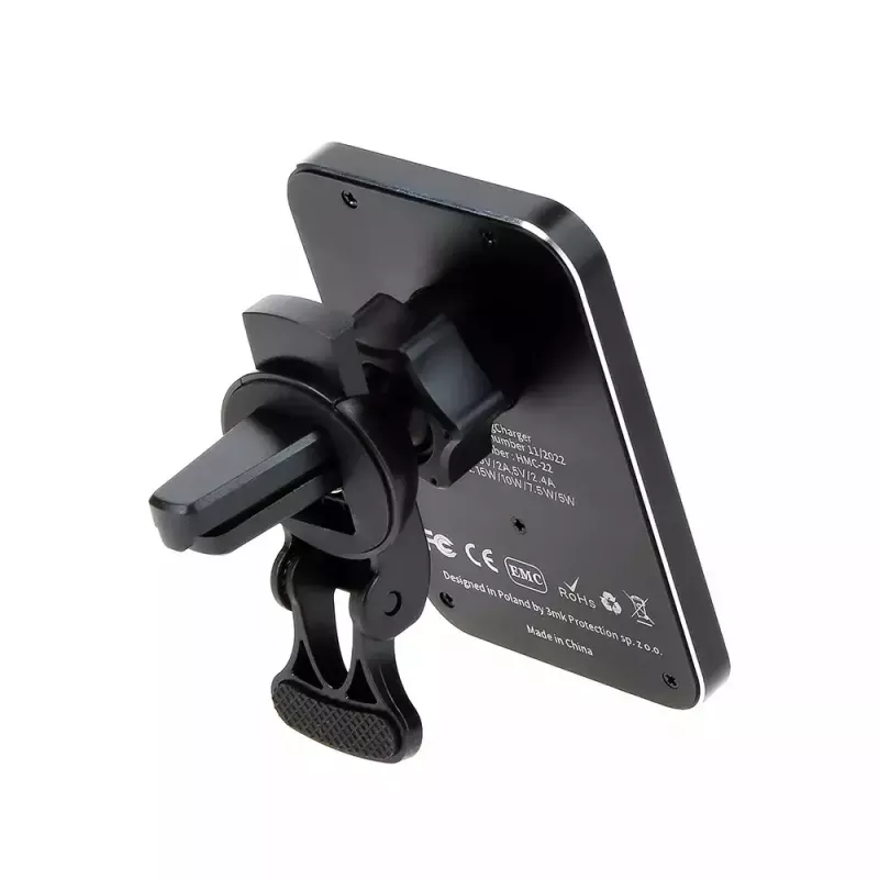 Car Wireless Charger 3MK HARDY MagCharger — Auto USB-C 5/9V, Fast Wireless Charging, Black