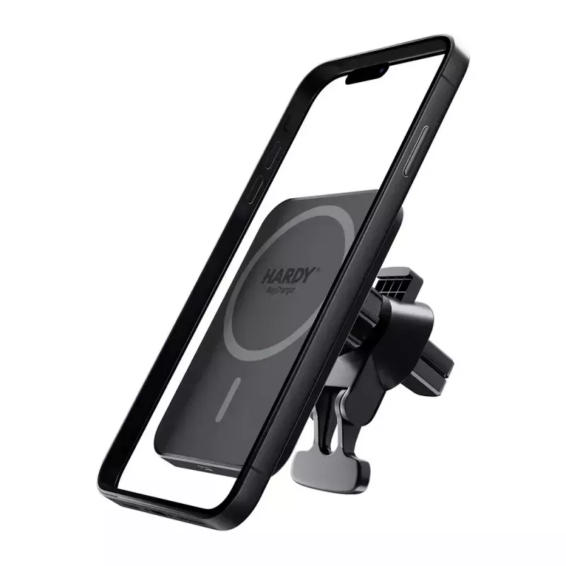 Car Wireless Charger 3MK HARDY MagCharger — Auto USB-C 5/9V, Fast Wireless Charging, Black