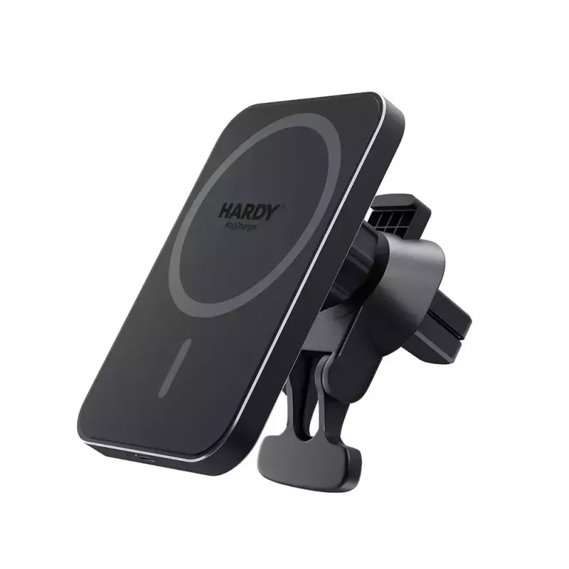 Car Wireless Charger 3MK HARDY MagCharger — Auto USB-C 5/9V, Fast Wireless Charging, Black