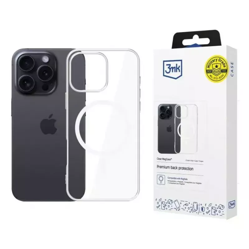 Cover 3MK Clear MagCase pro Apple iPhone 16 Pro Transparent