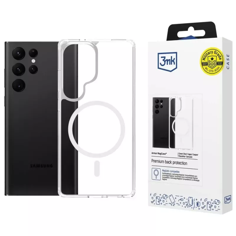 Protective phone case 3MK Armor MagCase for Samsung Galaxy S25 Ultra — durable lightweight magnetic-compatible