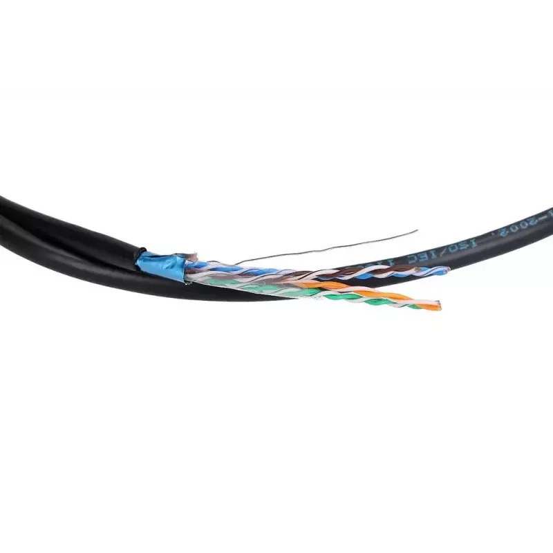 Network Cable Extralink Twisted pair CAT5E FTP Outdoor with gel 100M Black