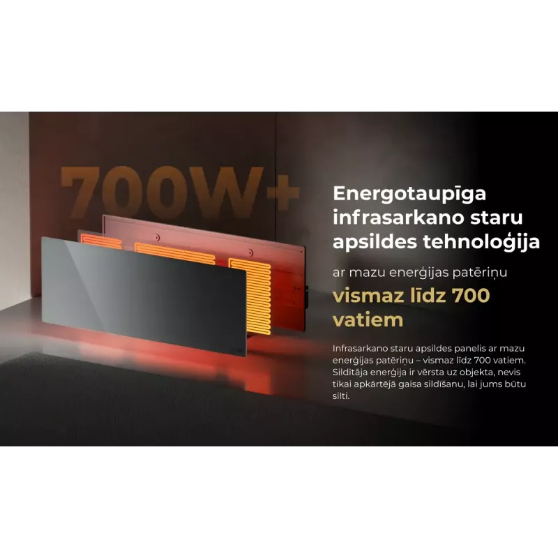 Infrared electric heater AENO Premium Eco Smart Heater AGH0005S, Gray