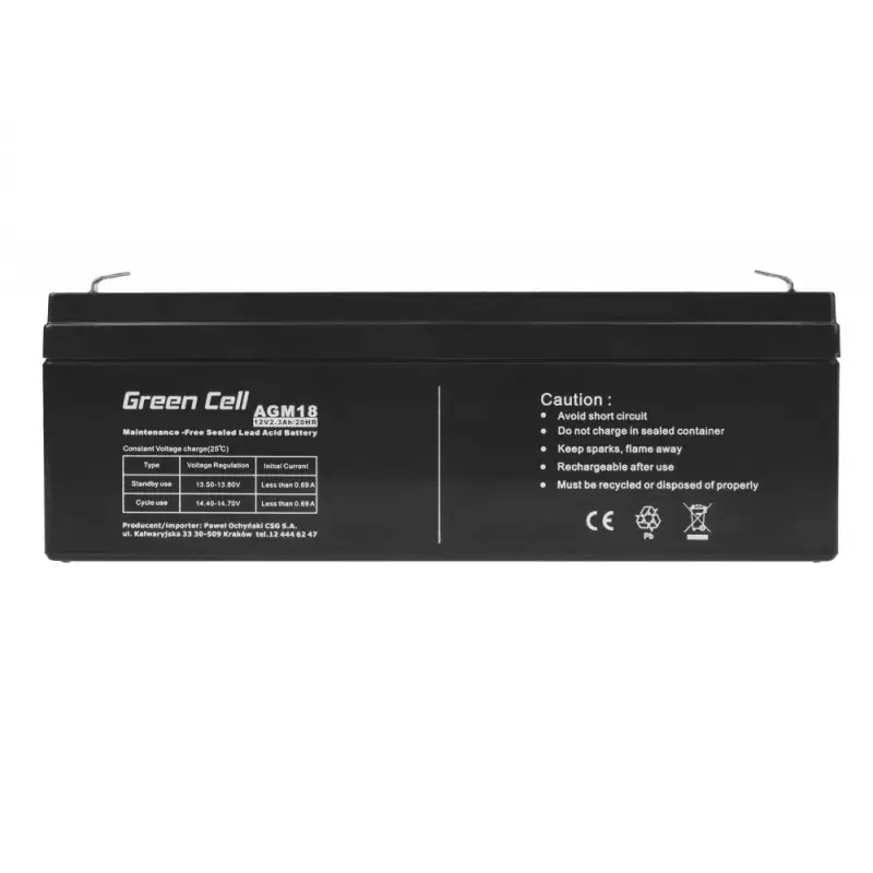 UPS Battery Green Cell AGM18 12V 2.3Ah
