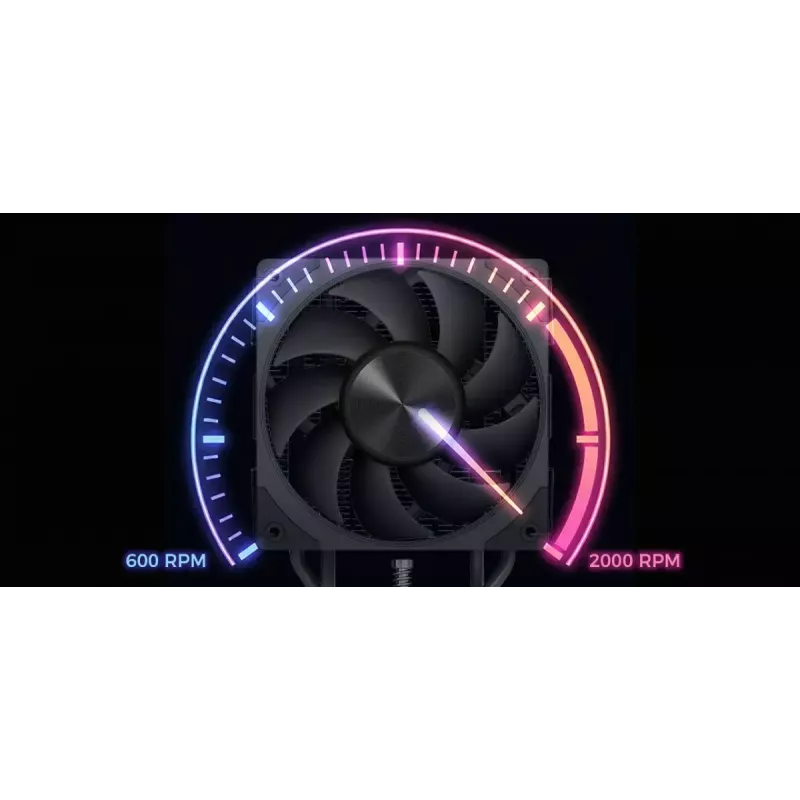 CPU air cooler MODECOM Volcano 0C T100 120 black — tower cooler, 120 mm fan