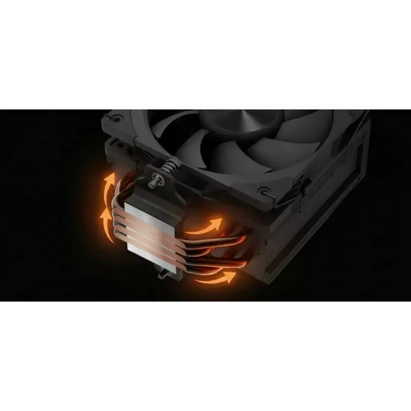CPU air cooler MODECOM Volcano 0C T100 120 black — tower cooler, 120 mm fan