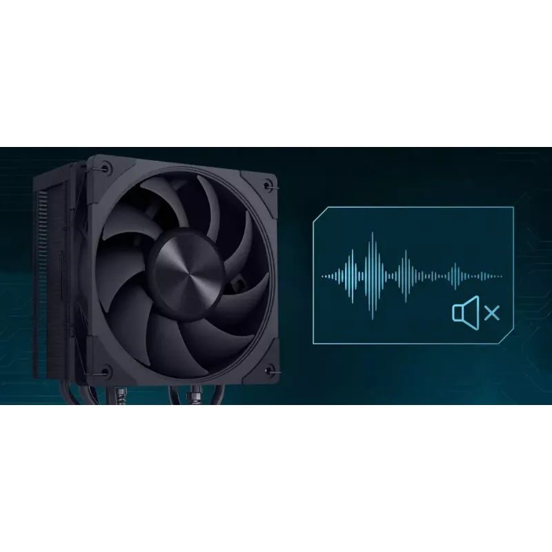 CPU air cooler MODECOM Volcano 0C T100 120 black — tower cooler, 120 mm fan