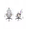 Gaming chair Huzaro FORCE 4.7 RGB White — padded fabric bucket seat, max load 140 kg, adjustable height 43–53 cm, tilt 90–140°