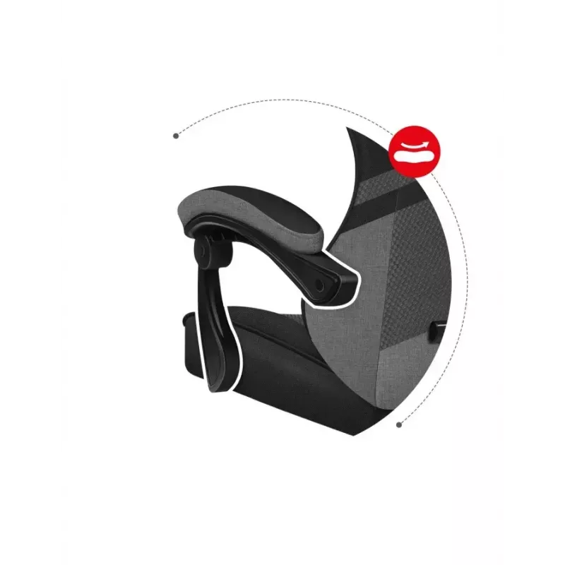 PC gaming chair huzaro FORCE 4.4 Bucket seat Black Grey — mesh fabric, max 130 kg, adjustable height 45–55 cm, 5 wheels