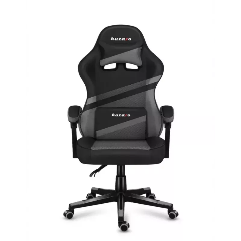 PC gaming chair huzaro FORCE 4.4 Bucket seat Black Grey — mesh fabric, max 130 kg, adjustable height 45–55 cm, 5 wheels