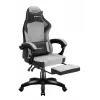 Gaming chair Huzaro Force 3.7 Grey — ergonomic gaming armchair, adjustable height 107.5–116.5 cm, seat width 47 cm