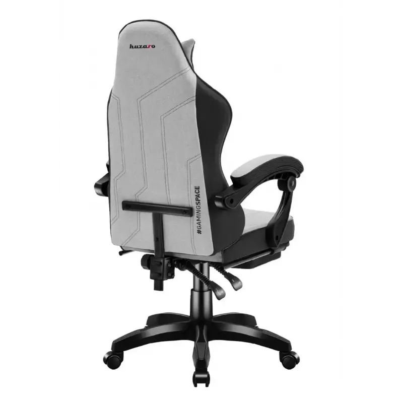 Gaming chair Huzaro Force 3.7 Grey — ergonomic gaming armchair, adjustable height 107.5–116.5 cm, seat width 47 cm