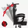 Gaming chair Huzaro Force 3.7 Grey — ergonomic gaming armchair, adjustable height 107.5–116.5 cm, seat width 47 cm