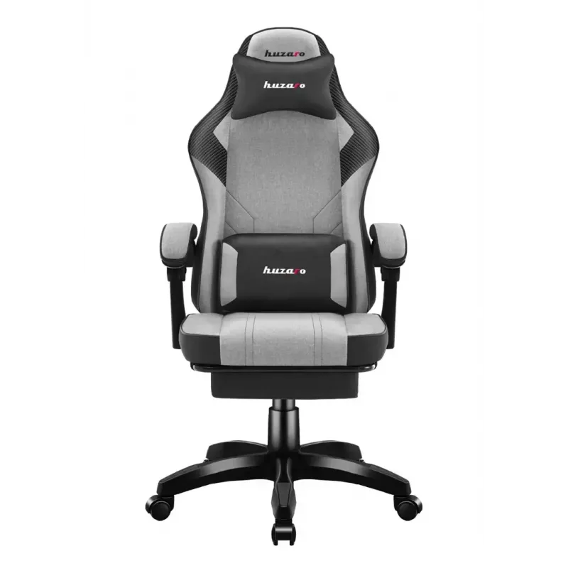 Gaming chair Huzaro Force 3.7 Grey — ergonomic gaming armchair, adjustable height 107.5–116.5 cm, seat width 47 cm