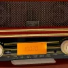 Portable radio Adler AD 1187 — FM, 10 W RMS, LCD display, brown, 300×140×210 mm