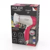 Hair dryer Adler AD 2259 — 1200 W, 2 speeds, foldable handle, concentrator nozzle, pink/white