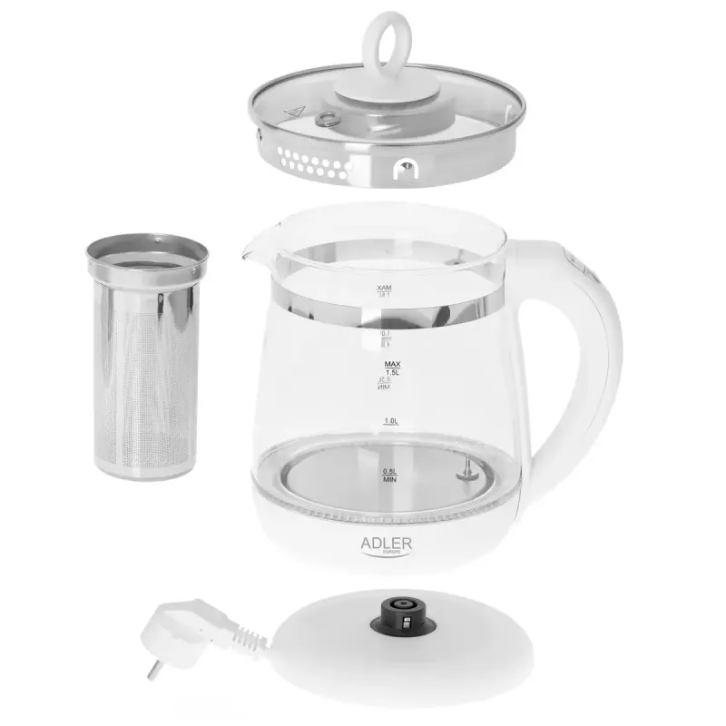 Electric kettle Adler AD 1299 1.5 L 1850 W White