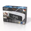 Alarm clock Adler AD 1192W — compact bedside clock with wireless charger and AUX input, white