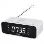 Alarm clock Adler AD 1192W — compact bedside clock with wireless charger and AUX input, white