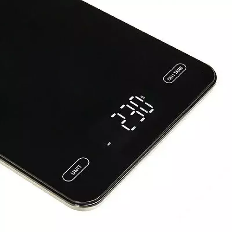 Electronic kitchen scale Adler AD 3177b — 10 kg capacity, 1 g accuracy, black, glass top