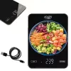 Electronic kitchen scale Adler AD 3177b — 10 kg capacity, 1 g accuracy, black, glass top