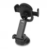 Car phone holder IBOX H-9 adjustable-angle universal fit for smartphones, suction cup mount, black, plastic