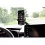 Car phone holder IBOX H-9 adjustable-angle universal fit for smartphones, suction cup mount, black, plastic