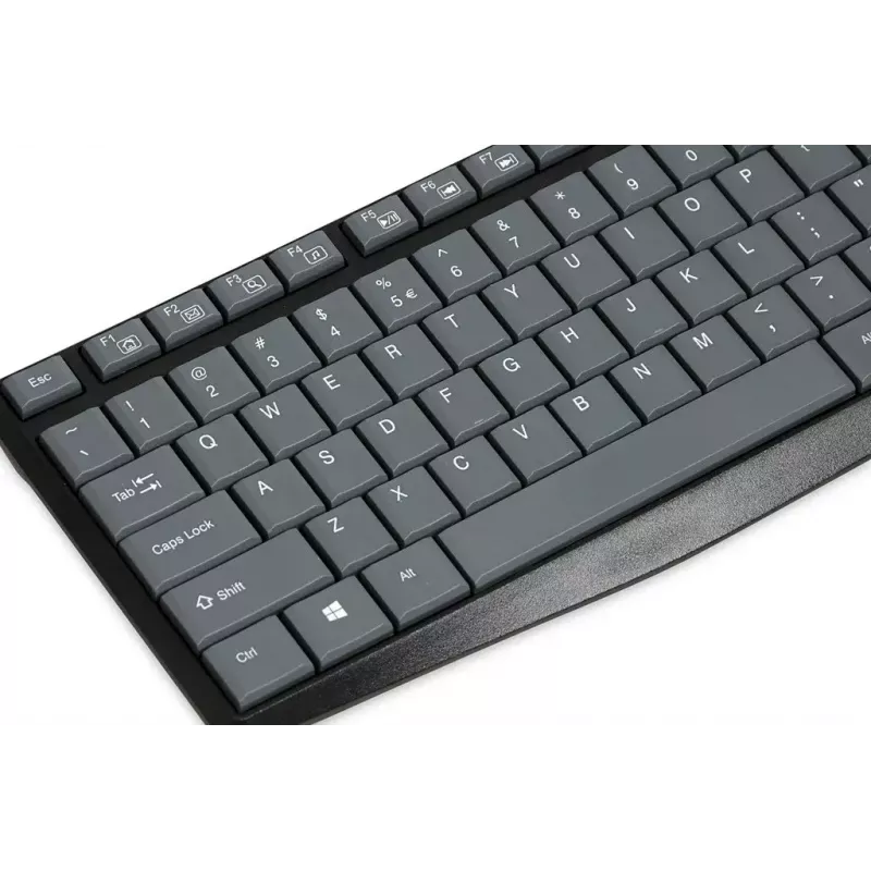 Wired USB keyboard IBOX Eris IKC2010G — full-size 105 keys, USB, grey/black, water-resistant, 1.8 m cable
