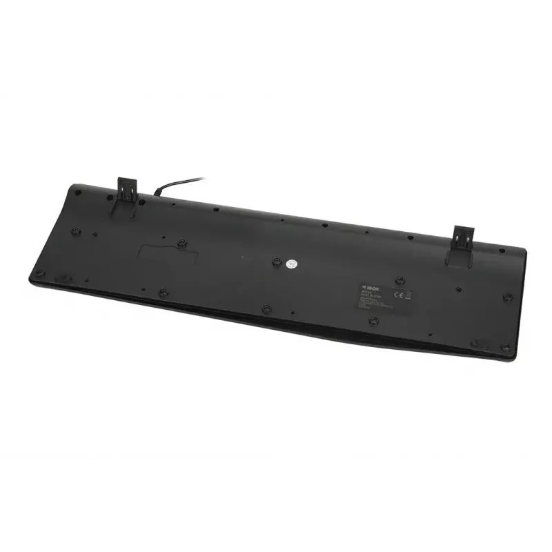 Wired USB keyboard IBOX Eris IKC2010G — full-size 105 keys, USB, grey/black, water-resistant, 1.8 m cable