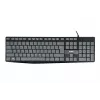 Wired USB keyboard IBOX Eris IKC2010G — full-size 105 keys, USB, grey/black, water-resistant, 1.8 m cable