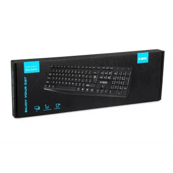 Wired USB keyboard IBOX Eris IKC2010B — full-size 105-key, USB, water resistant, black