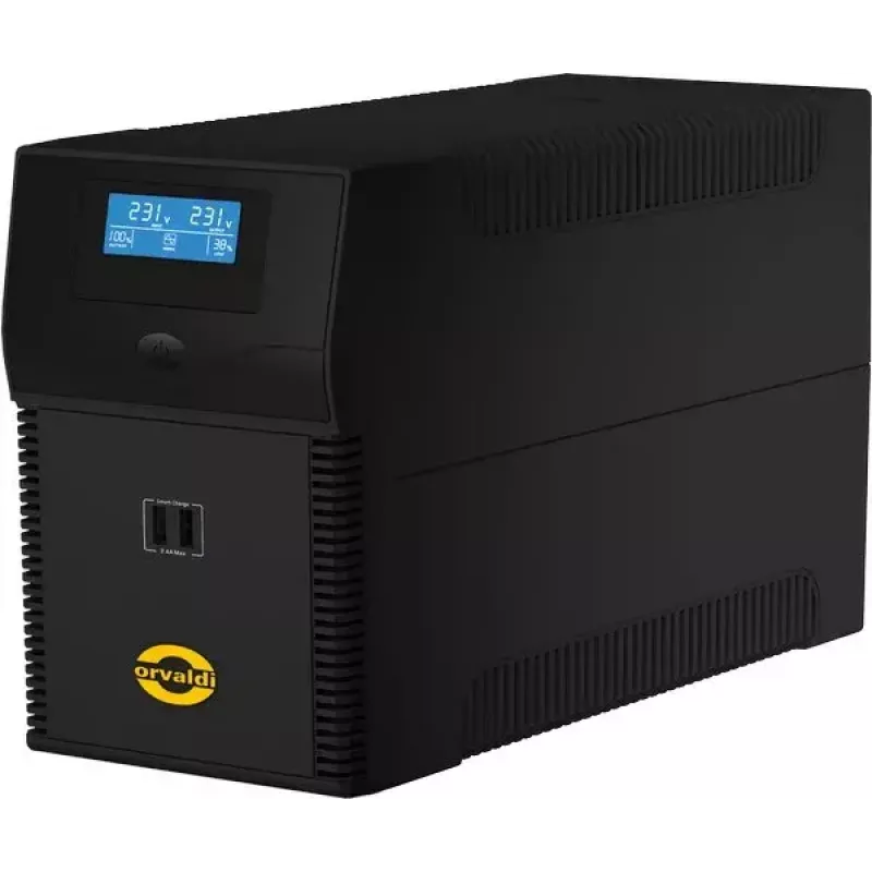 UPS ORVALDI ID1K5CH 1.5 kVA (900 W) Line-Interactive, 24 V battery, LCD, USB, compact black
