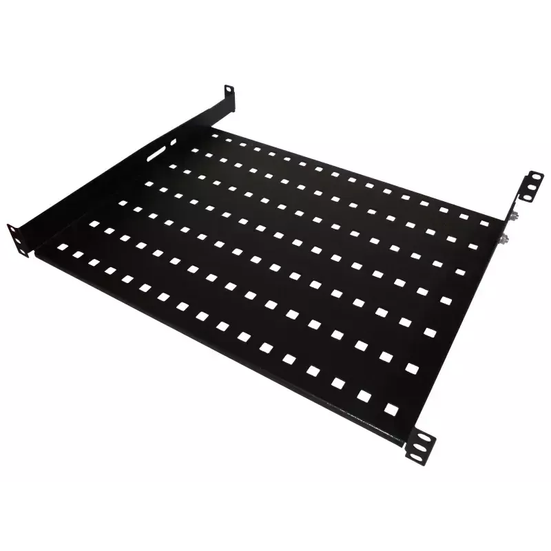 Rack shelf Alantec SA-P-19-1U-550-4-C-02 Black Steel 19 inch 550 mm