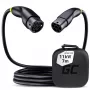 Electric vehicle charging cable Green Cell EVKABGC04 — Type 1 to Type 2, 7 m, 11 kW, 16 A, black