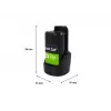 Cordless tool battery Green Cell PTBO12V3 — Li‑Ion 3 Ah, dimensions 5.1×4.7×8.6 cm