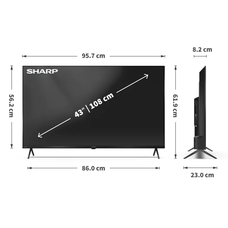 Sharp 43HL4265E TV 109.2 cm (43 inch) 4K Ultra HD Smart TV Wi-Fi Black