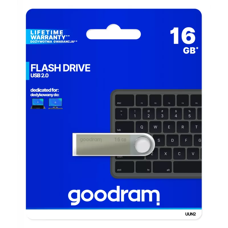 Goodram UUN2 USB flash drive 16 GB USB Type-A 2.0 Silver