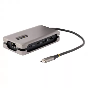 StarTech.com USB-C Multiport Adapter, 4K 60Hz HDMI 2.0b, HDR, USB 3.2 Gen 2 10Gbps Hub (2xUSB-C, 1xUSB-A), 100W PD Pass-Through, Mini Travel Dock, 12 inch/30cm Cable, Laptop Docking Station