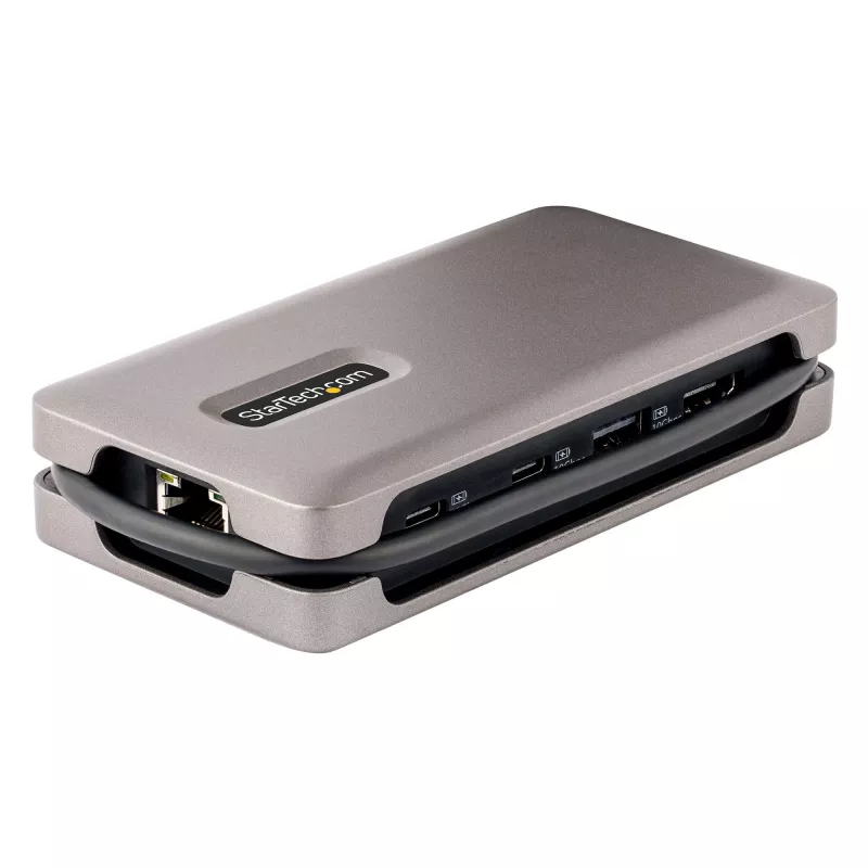 StarTech.com USB-C Multiport Adapter, 4K 60Hz HDMI 2.0b, HDR, USB 3.2 Gen 2 10Gbps Hub (2xUSB-C, 1xUSB-A), 100W PD Pass-Through, Mini Travel Dock, 12 inch/30cm Cable, Laptop Docking Station