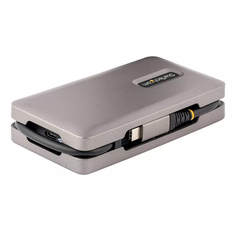StarTech.com USB-C Multiport Adapter, 4K 60Hz HDMI 2.0b, HDR, USB 3.2 Gen 2 10Gbps Hub (2xUSB-C, 1xUSB-A), 100W PD Pass-Through, Mini Travel Dock, 12 inch/30cm Cable, Laptop Docking Station