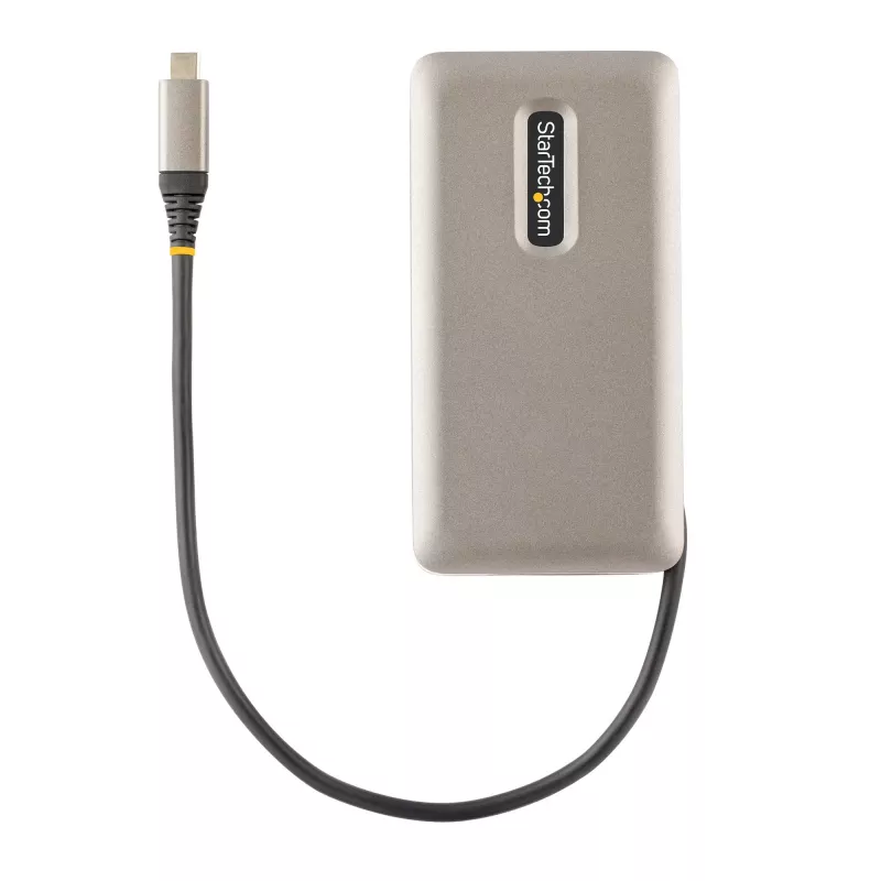 StarTech.com USB-C Multiport Adapter, 4K 60Hz HDMI 2.0b, HDR, USB 3.2 Gen 2 10Gbps Hub (2xUSB-C, 1xUSB-A), 100W PD Pass-Through, Mini Travel Dock, 12 inch/30cm Cable, Laptop Docking Station