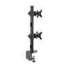 StarTech.com Desk Mount For 2x Vertically Stacked Monitors, Dual 49 inch, Total 70lb (32kg), C-Clamp, Quick-Release VESA System, Widescreen 16:9/Ultrawide 32:9, TAA