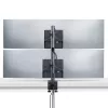 StarTech.com Desk Mount For 2x Vertically Stacked Monitors, Dual 49 inch, Total 70lb (32kg), C-Clamp, Quick-Release VESA System, Widescreen 16:9/Ultrawide 32:9, TAA
