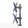 StarTech.com Desk Mount For 2x Vertically Stacked Monitors, Dual 49 inch, Total 70lb (32kg), C-Clamp, Quick-Release VESA System, Widescreen 16:9/Ultrawide 32:9, TAA